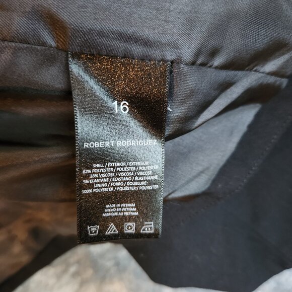 Robert Rodriguez Women’s Blazer 16 Black Zipper Pockets Buttons Jacket Formal - Picture 11 of 13